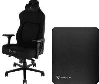 Vortech Prestige Gamestoel Zwart + Vortech Vloermat Zwart