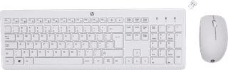 HP 230 Wireless Keyboard and Mouse White QWERTY