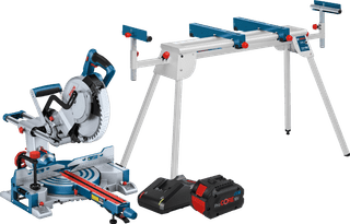 Bosch Professional GCM 18 V-254 D + ProCORE 18 V 8,0 Ah + Support