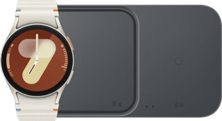 Samsung Galaxy Watch 7 Crème 40mm + Duo Draadloze Oplader
