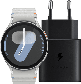Samsung Galaxy Watch 7 4G Zilver 44mm + Oplader 25W