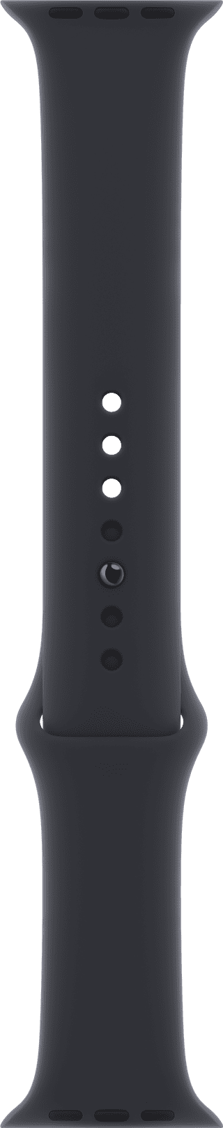 Apple Watch 44/45/46 mm Siliconen Horlogeband Sport Middernacht - M/L