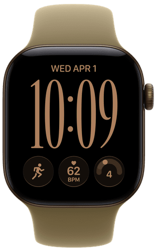 Apple Watch Series 12 42mm Donkerbrons Sportband S/M