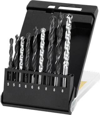 Irwin 9-piece Metal, Concrete, and Wood Drill Bit Set