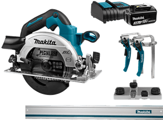 Makita DHS660ZJ + 3.0Ah Battery and Charger + Guide Rails