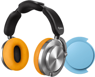 Dyson OnTrac Aluminium met oorschelp Blauw