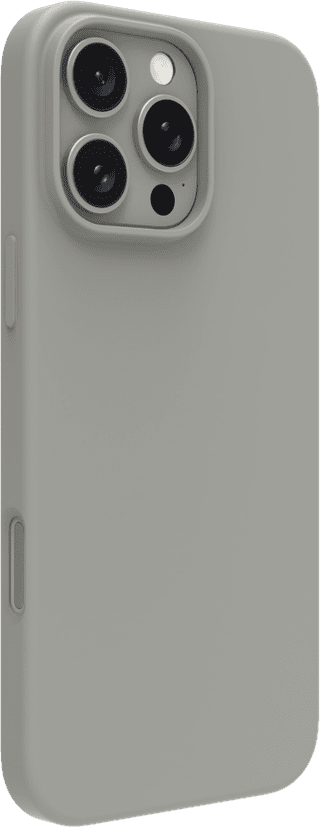 BlueBuilt Back Cover iPhone 16 Pro Max Grijs + Screenprotector Glas Duo Pack