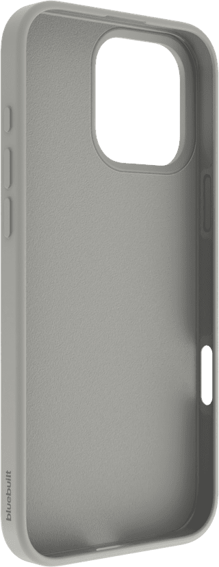 BlueBuilt Back Cover iPhone 16 Pro Max Grijs + Screenprotector Glas Duo Pack