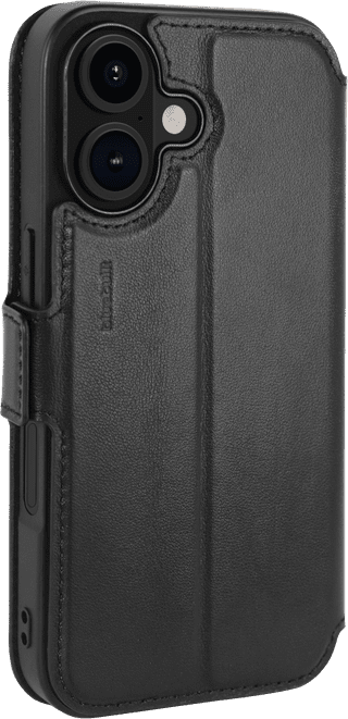 BlueBuilt Apple iPhone 16 Book Case Leather Black
