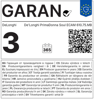 De'Longhi PrimaDonna Soul ECAM 610.75.MB