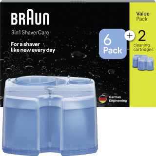 Braun 3-en-1 ShaverCare Cartouches de Rechange - 6+2 Pièces