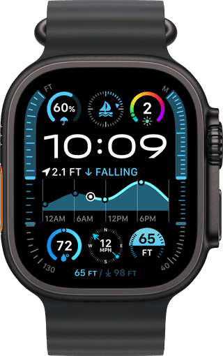 Apple Watch Ultra 2 4G 49mm Black Ocean Watch Strap Black