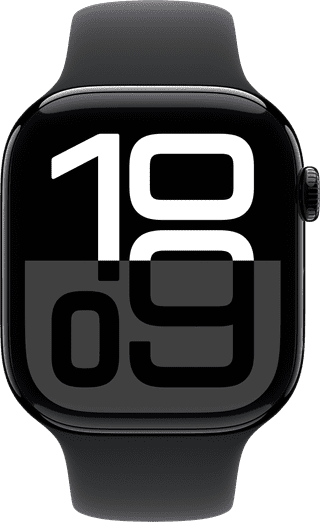Apple Watch Series 10 4G 46mm Black Sport Band S/M