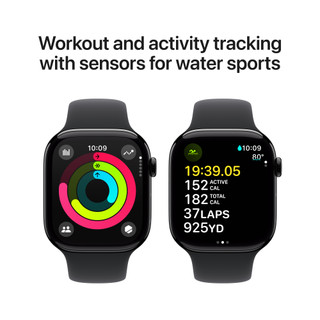 Apple Watch Series 10 4G 46mm Black Sport Band S/M