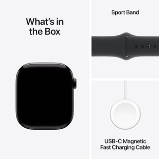 Apple Watch Series 10 4G 46mm Black Sport Band S/M