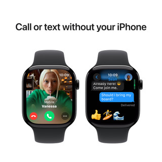 Apple Watch Series 10 4G 46mm Black Sport Band S/M