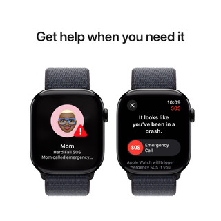 Apple Watch Series 10 4G 46mm Black Sport Watch Strap