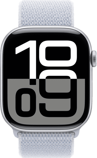 Apple Watch Series 10 4G 46mm Silver Sport Watch Strap