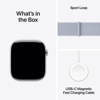 Apple Watch Series 10 4G 46mm Silver Sport Watch Strap