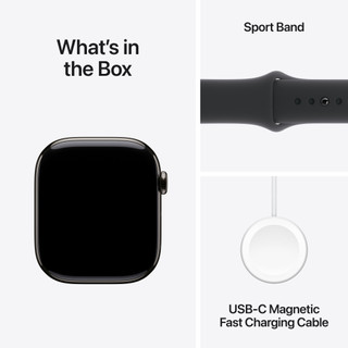 Apple Watch Series 10 4G 46mm Titanium Black Sport Band M/L