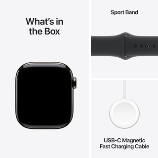 Apple Watch Series 10 4G 42mm Titanium Black Sport Band M/L