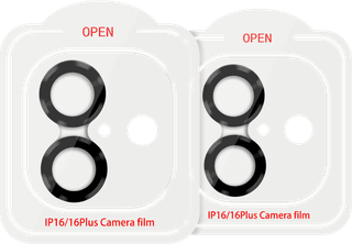 BlueBuilt Apple iPhone 16/16 Plus Camera Lens Protector Aluminium Duo Pack