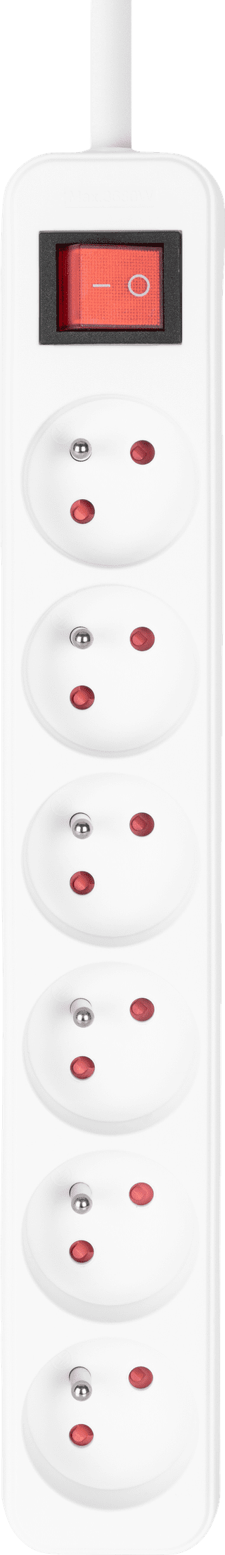 BlueBuilt Multiprise 6 Entrées 3 Mètres Blanc