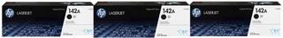 HP 142A Toner Noir Lot de 3