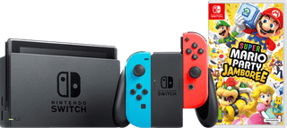 Nintendo Switch Red/Blue + Mario Party Jamboree