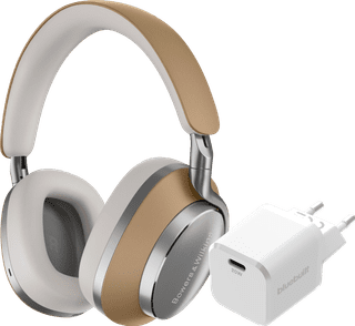 Bowers & Wilkins Px8 Brun + BlueBuilt Power Delivery Chargeur avec Port USB-C 20 W Blanc
