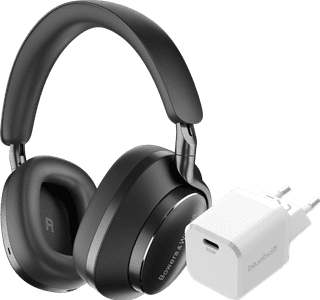 Bowers & Wilkins Px8 Noir + BlueBuilt Power Delivery Chargeur avec Port USB-C 20 W Blanc