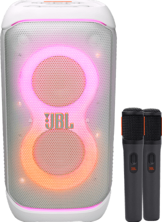 JBL Partybox 320 Wit + Draadloze microfoonset