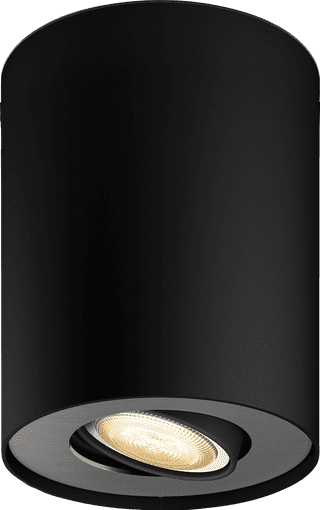 Philips Hue Pillar Mounted Spot Light White Ambiance - Black - 1-spot
