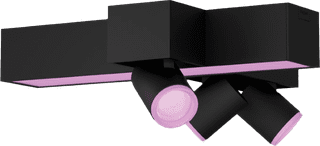 Philips Hue Centris Mounted Spot Light White and Color - Black - Cross Shaped - 3-spots