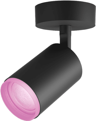Philips Hue Fugato Mounted Spot Light White and Color - Black - 1-spot