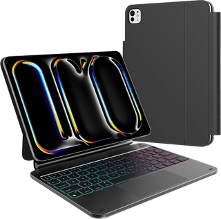 BlueBuilt Apple iPad Pro (2024) 11 inches Keyboard Cover AZERTY Black