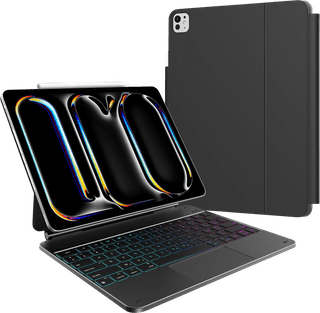 BlueBuilt Apple iPad Pro (2024) 13 inches Keyboard Cover AZERTY Black