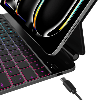 BlueBuilt Apple iPad Pro (2024) 13 inch Toetsenbord Hoes AZERTY Zwart