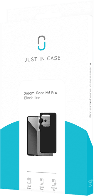 Just in Case Soft Design POCO M6 Back Cover Noir