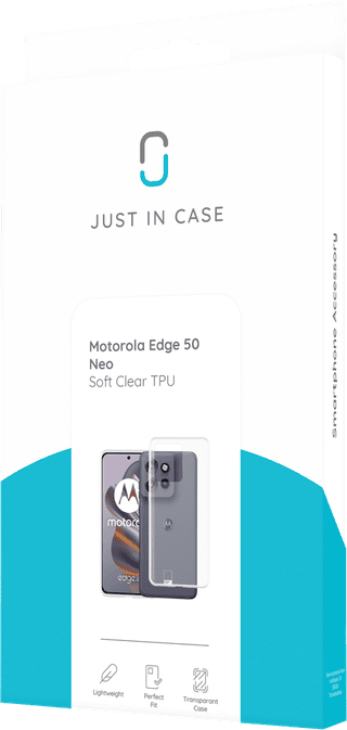 Just in Case Soft Design Motorola Edge 50  Neo Back Cover Transparent