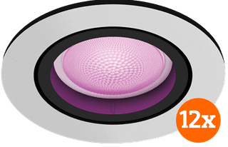 Philips Hue Centura Recessed Spot Light White and Color - Round -  Aluminum- 12-pack