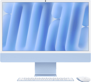 Apple iMac 24 Pouces M4 (CPU 8 Cœurs/GPU 8Cœurs) 16 Go/256 Go Bleu AZERTY