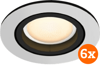 Philips Hue Milliskin Recessed Spot Light White Ambiance - Round - Aluminum - 6-pack
