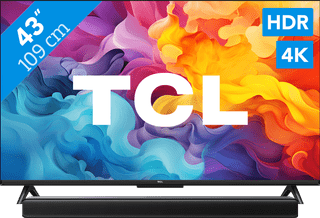 TCL 4K LED 43P61B + TCL S45H 2.0 Barre de Son