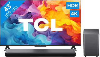 TCL 4K LED 43P61B + TCL S55H 2.1 Barre de Son