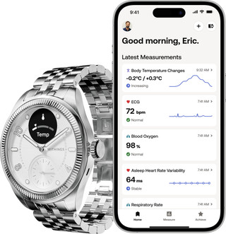 Withings ScanWatch Nova Brilliant Titanium Silver 39mm