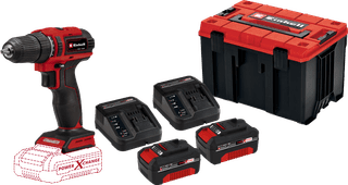 Einhell TE-CD 18/40 Li BL Solo Batterie 4,0 Ah (2x) E-Case M Kit de Démarrage