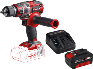 Einhell TP-CD 18/80 Li BL Solo + Einhell 18 V/4,0 Ah Kit de Démarrage - Power X-Change