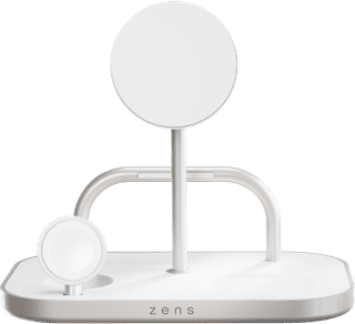 Zens 4-in-1 MagSafe with Qi2 Wireless Charger 15W with Stand, Watch Stand, and iPad Stand