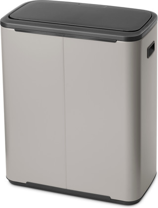 Brabantia Bo Touch Bin Prullenbak 2 x 30 liter Soft Grey